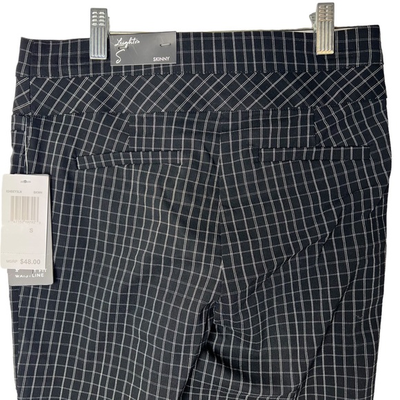 Leighton Black White Checkered Skinny Pant - Picture 5 of 12